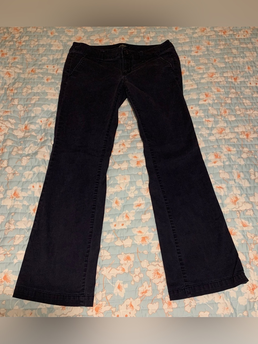 American Eagle Outfitters Navy Kick Boot Stretch Pants